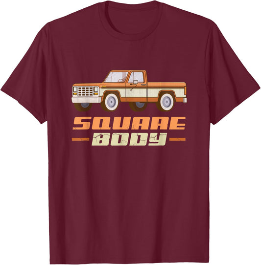 Classic Squarebody Vintage Trucks Old Pickup Trucks T-Shirt - T-Shirt | Maroon