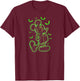 Disney - Mickey Mouse Green Lighting Halloween T-Shirt - T-Shirt | Maroon
