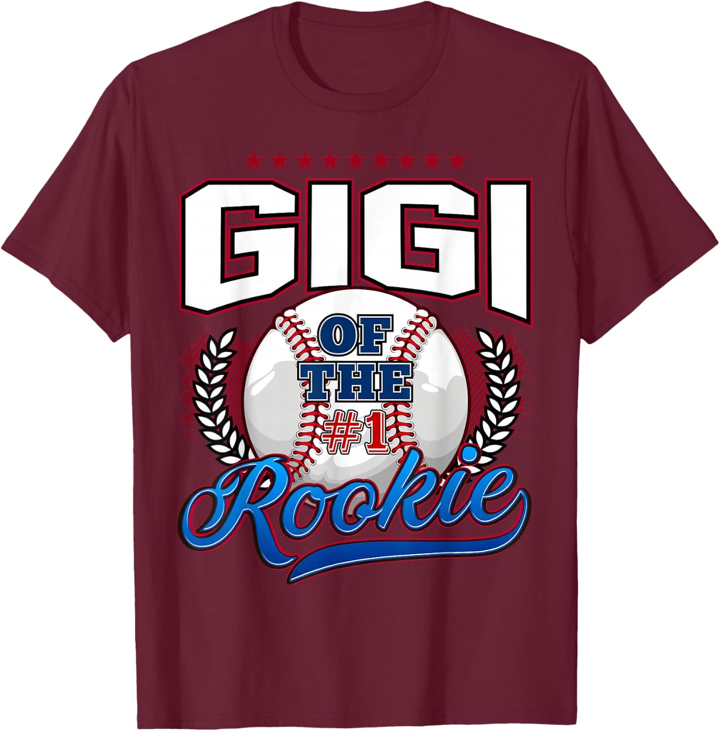 Gigi of The Rookie 1 Years Old Team Family Matching B-Day T-Shirt - T-Shirt | Maroon
