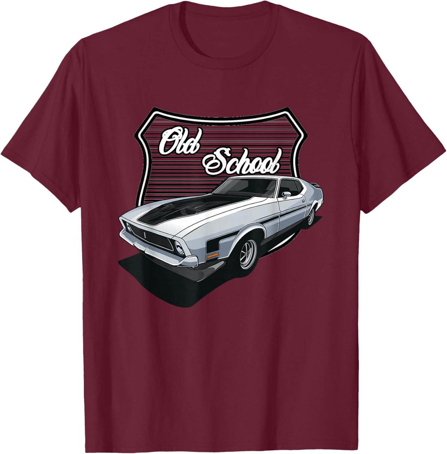 Vintage Hotrod, Men's Old School Hot Rod, Vintage Muscle Car T-Shirt - T-Shirt | Maroon