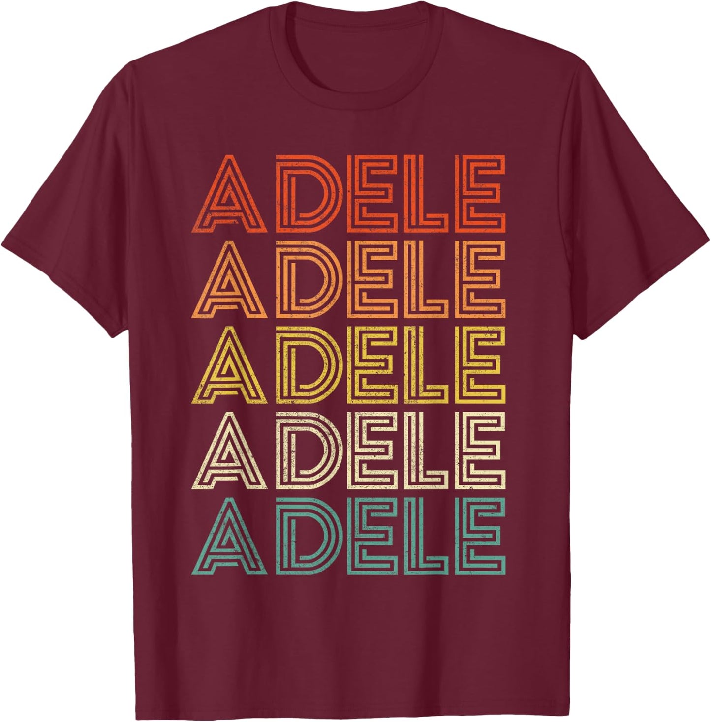 Adele Personalized Name Gifts Black Classic Fit T-Shirt - T-Shirt | Maroon