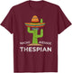 Cartba Thespian Co. Cute Funny Theater Thespian - Black, -Adults, -Kids, Short Sleeve, , Novelty T-Shirt - T-Shirt | Maroon