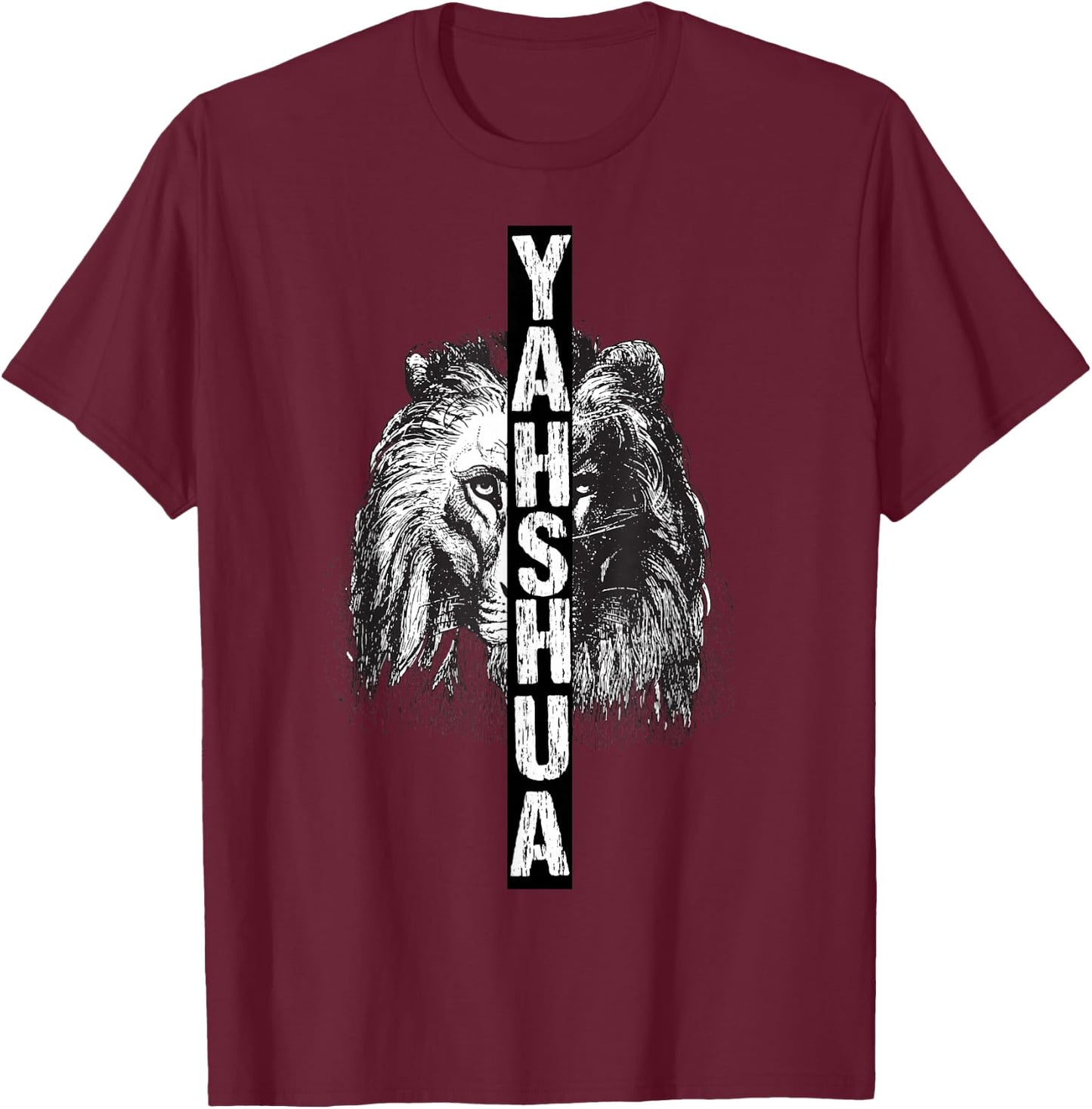 Yahshua Not Jesus - Hebrew Messiah Lion Tribe Of Judah T-Shirt - T-Shirt | Maroon