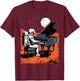 Astronaut in Space with Piano in Galaxies Musician T-Shirt - T-Shirt | Maroon