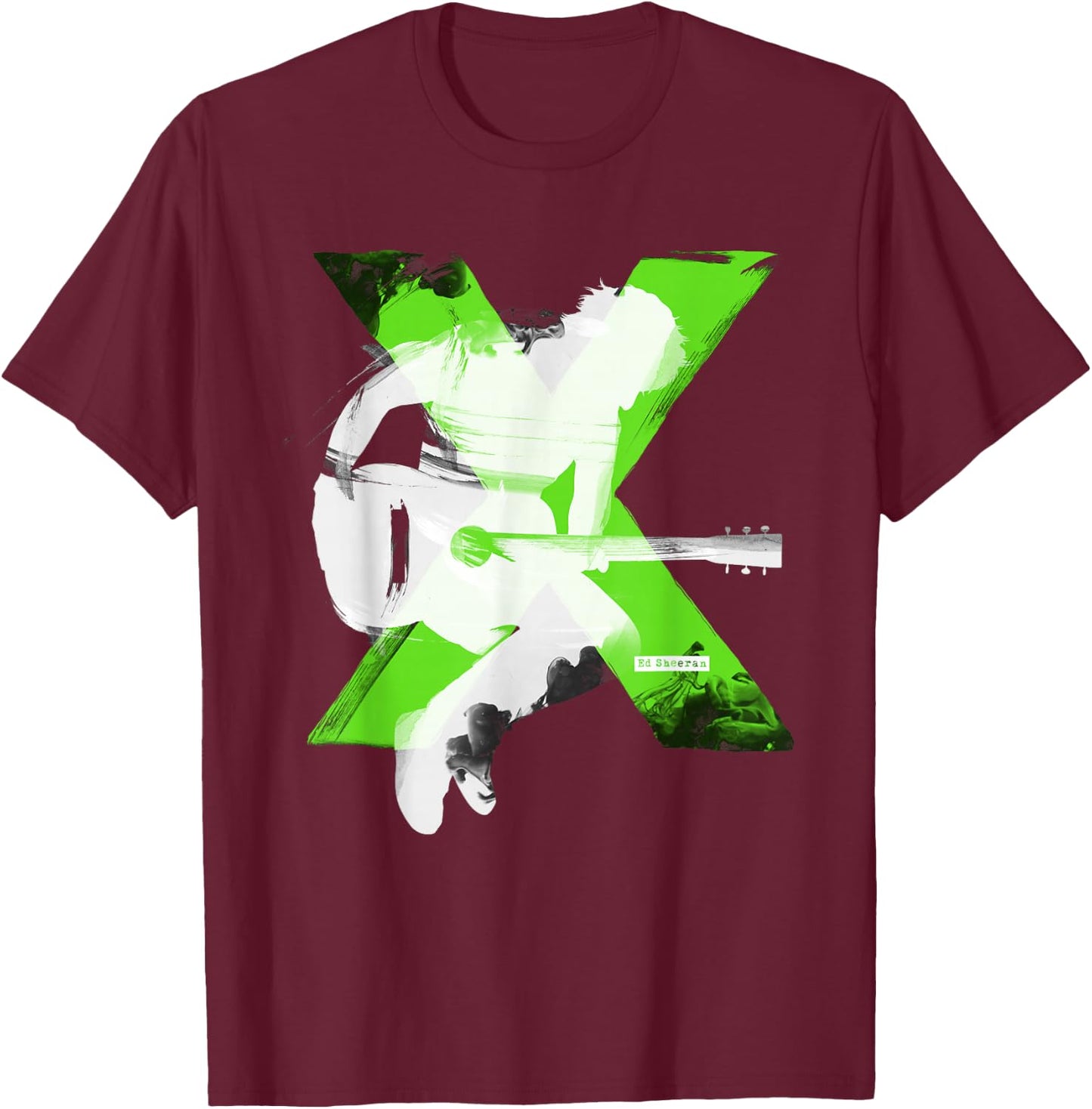 Ed Sheeran Multiple Silhouette T-Shirt - T-Shirt | Maroon