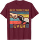 Best Ferret Dad Ever Fathers Day Animal Fatherhood T-Shirt - T-Shirt | Maroon