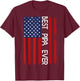 Best PIPA Ever Vintage American Flag Fathers Day T-Shirt - T-Shirt | Maroon