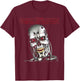 The Terminator T-800 Head Retro Cyborg Gamer Classic Sci-Fi T-Shirt - T-Shirt | Maroon