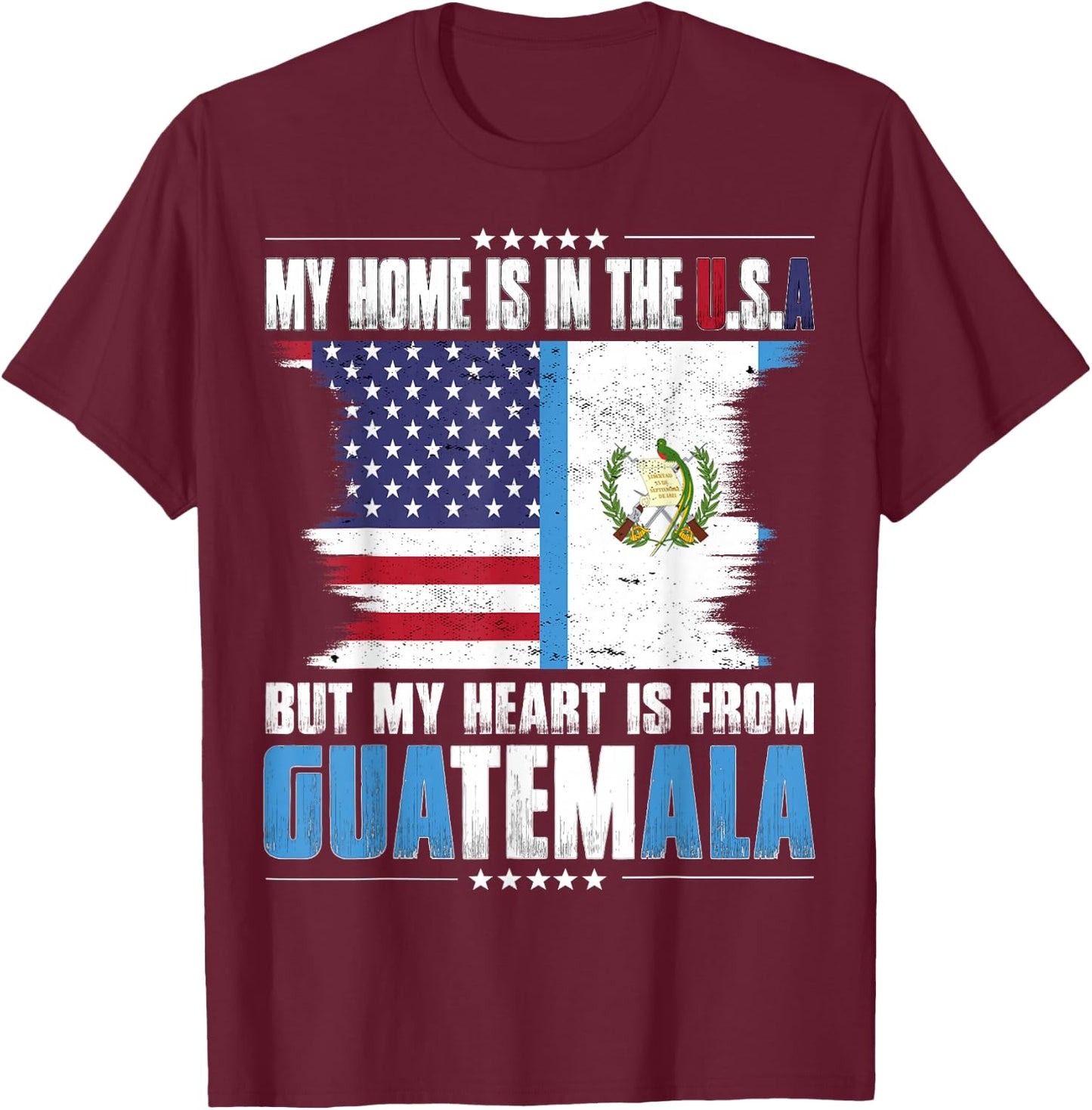 American Grown Patriot Guatemalan American from Guatemala T-Shirt - T-Shirt | Maroon