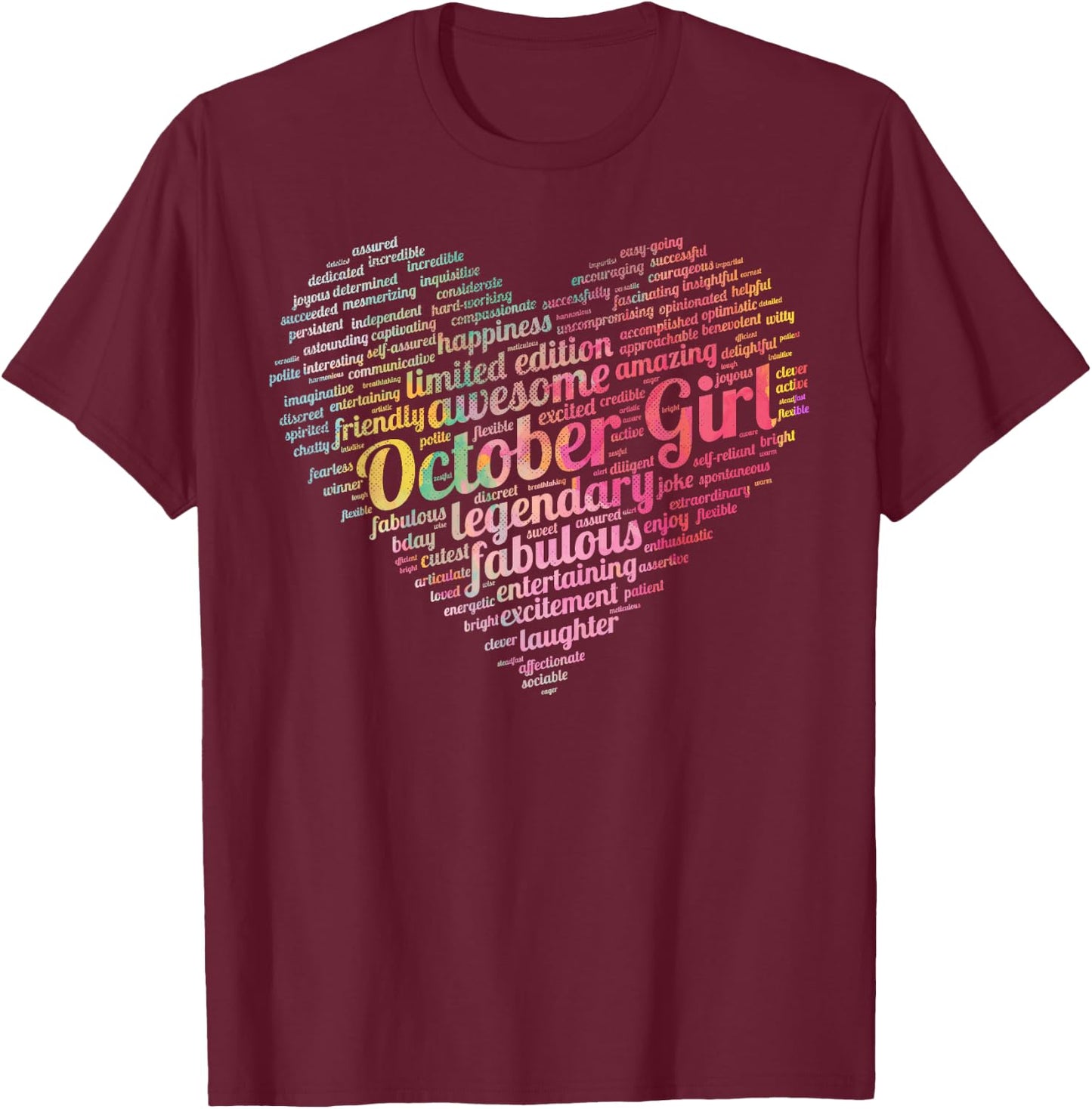 Legendary OCTOBER GIRL Awesome Fabulous My Birthday Love Mom T-Shirt - T-Shirt | Maroon