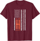 Stick Shift American Flag Manual Transmission Gearbox T-Shirt - T-Shirt | Maroon