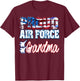 Proud Air Force for Grandma USA Grandparents Day Women T-Shirt - T-Shirt | Maroon