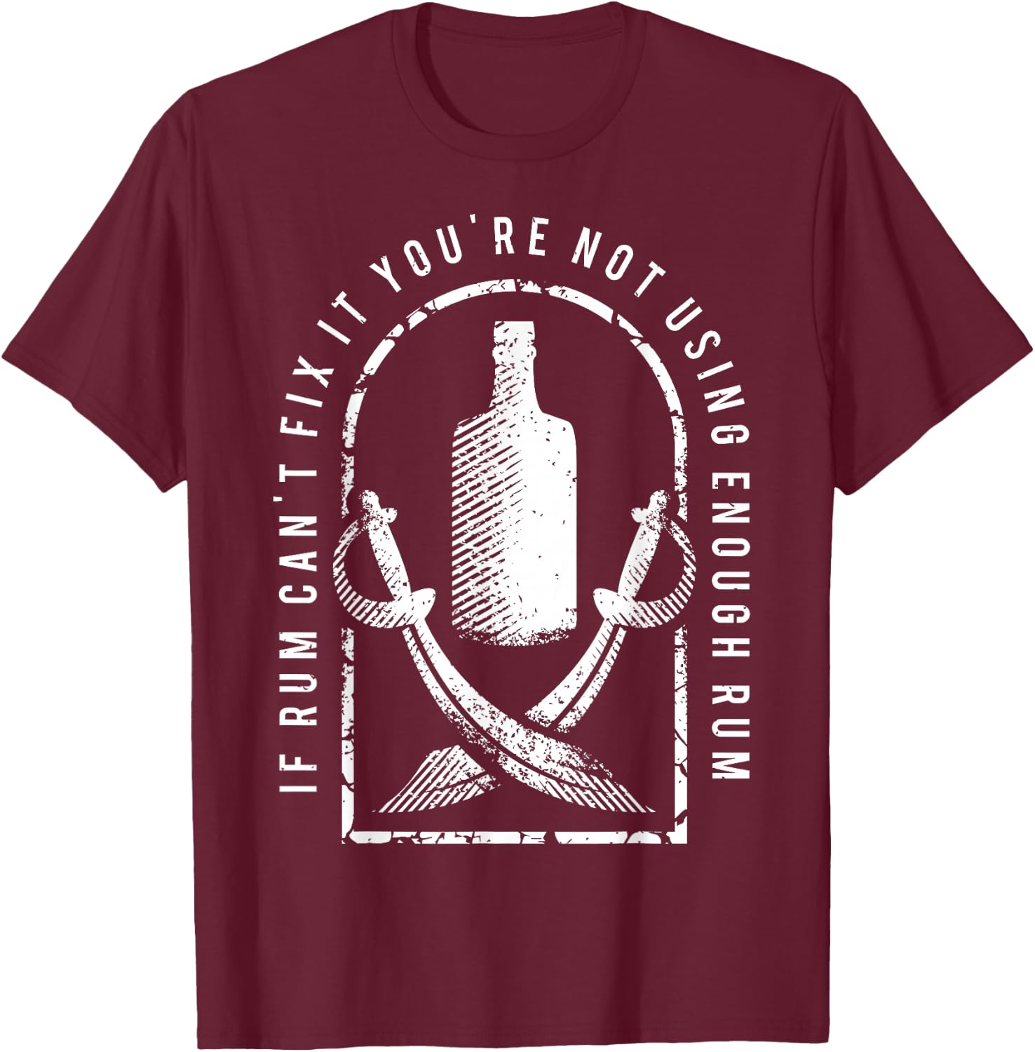 Funny Pirate Freebooter Buccaneer Caribbean Adventure Shirt T-Shirt - T-Shirt | Maroon