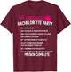 Bachelorette Party Checklist Hen Night Matching Bride Outfit T-Shirt - T-Shirt | Maroon