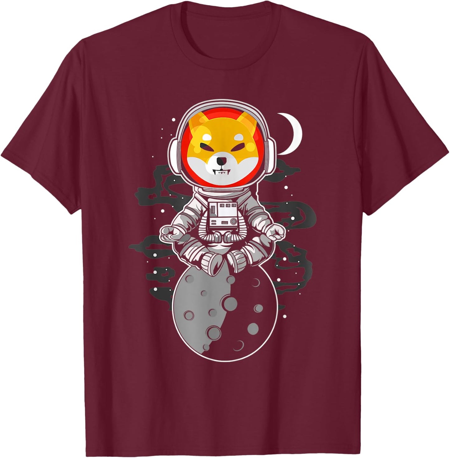 Crypto Token Coin Shiba Inu Spacesuit Moon Shib Army Holder T-Shirt - T-Shirt | Maroon