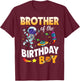 Brother of The Birthday Boy Space Astronaut Birthday Family T-Shirt - T-Shirt | Maroon