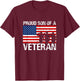 USA United States Military Family Proud Son of A Veteran T-Shirt - T-Shirt | Maroon