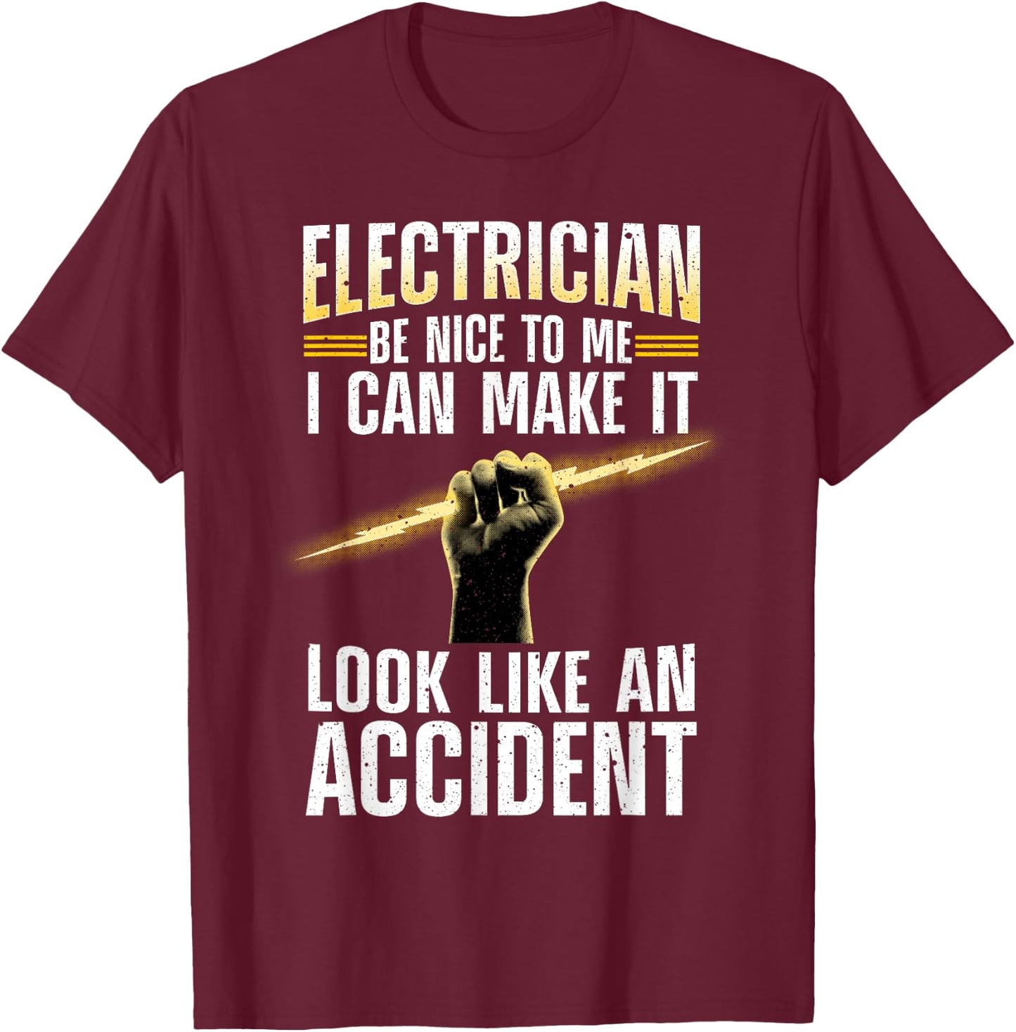 Funny Electrician Art Women Professional Electrician T-Shirt - T-Shirt | Maroon