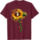 Chihuahua Mom Funny Chihuahua On Sunflower Dog Paws Flower Women Girls Kids T-Shirt - T-Shirt | Maroon