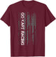 Go Cart Racer American Flag Patriotic Go Kart Racing T-Shirt - T-Shirt | Maroon