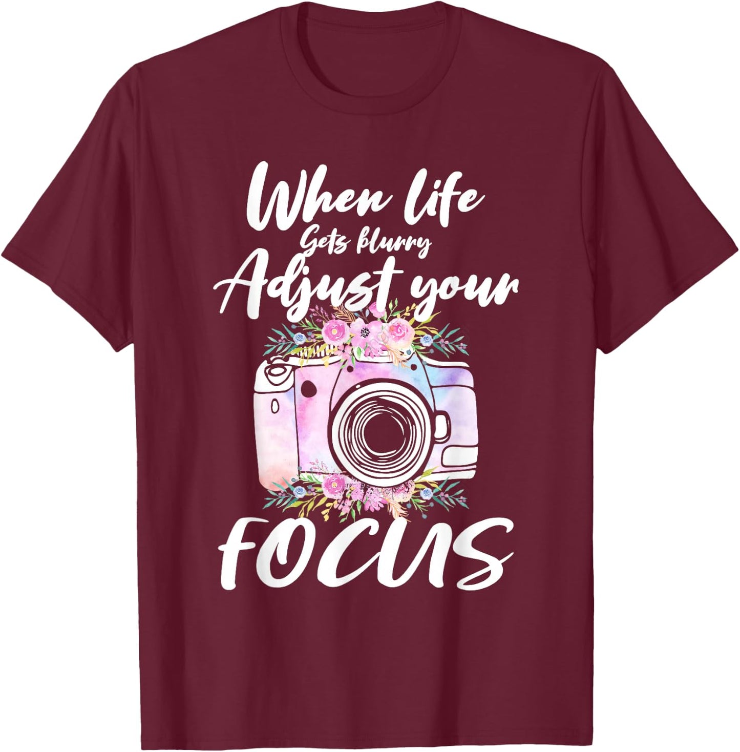 Photographer - Photography Camera T-Shirt - T-Shirt | Maroon