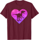 Cute Velociraptor Dinosaur Gift Girls Teens And Women T-Shirt - T-Shirt | Maroon