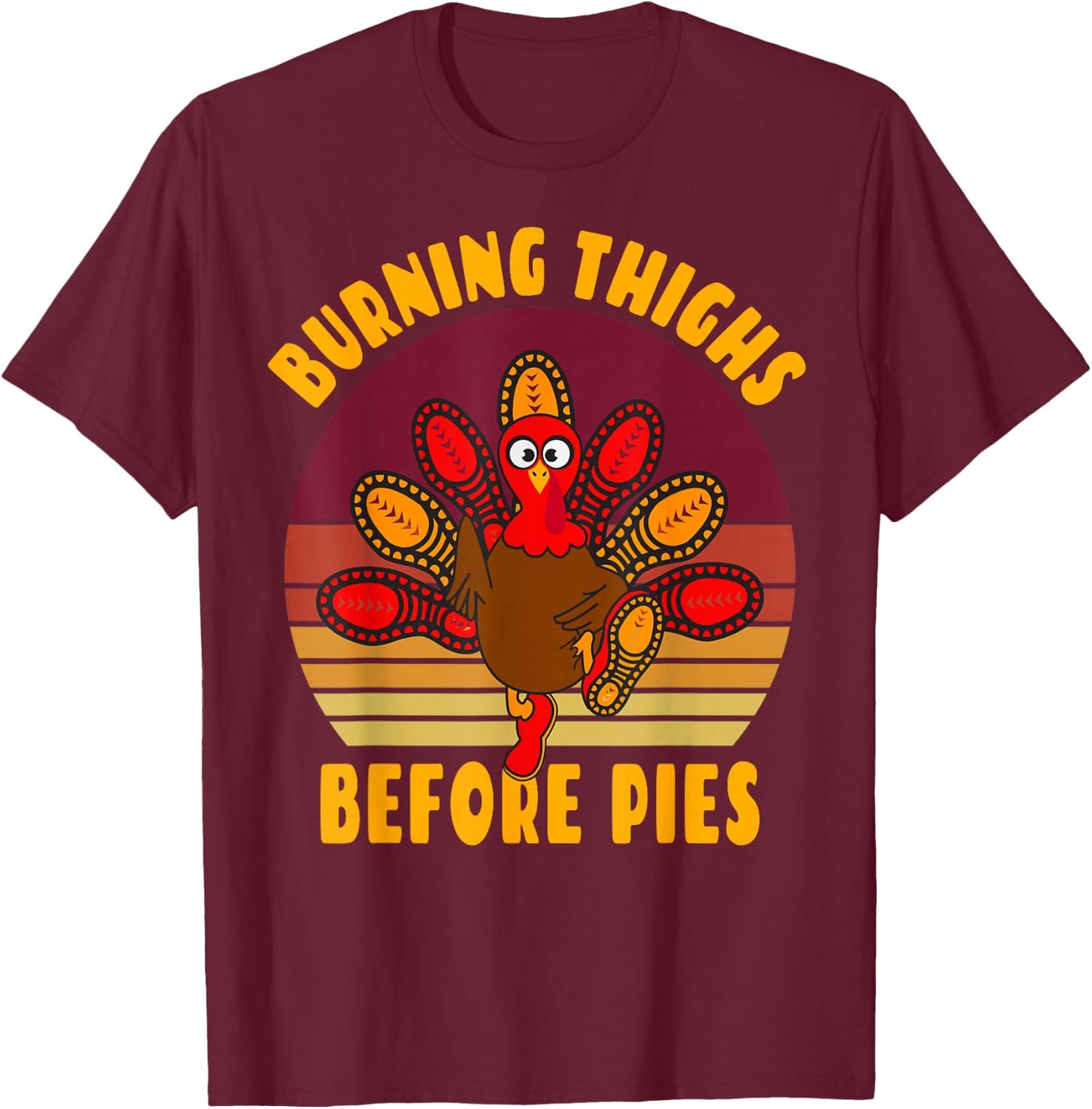 Funny Thanksgiving Day 5k 10k Trot Run Runner Costume T-Shirt - T-Shirt | Maroon