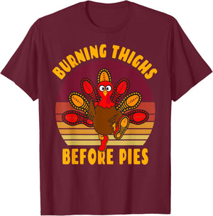 Funny Thanksgiving Day 5k 10k Trot Run Runner Costume T-Shirt - T-Shirt | Maroon