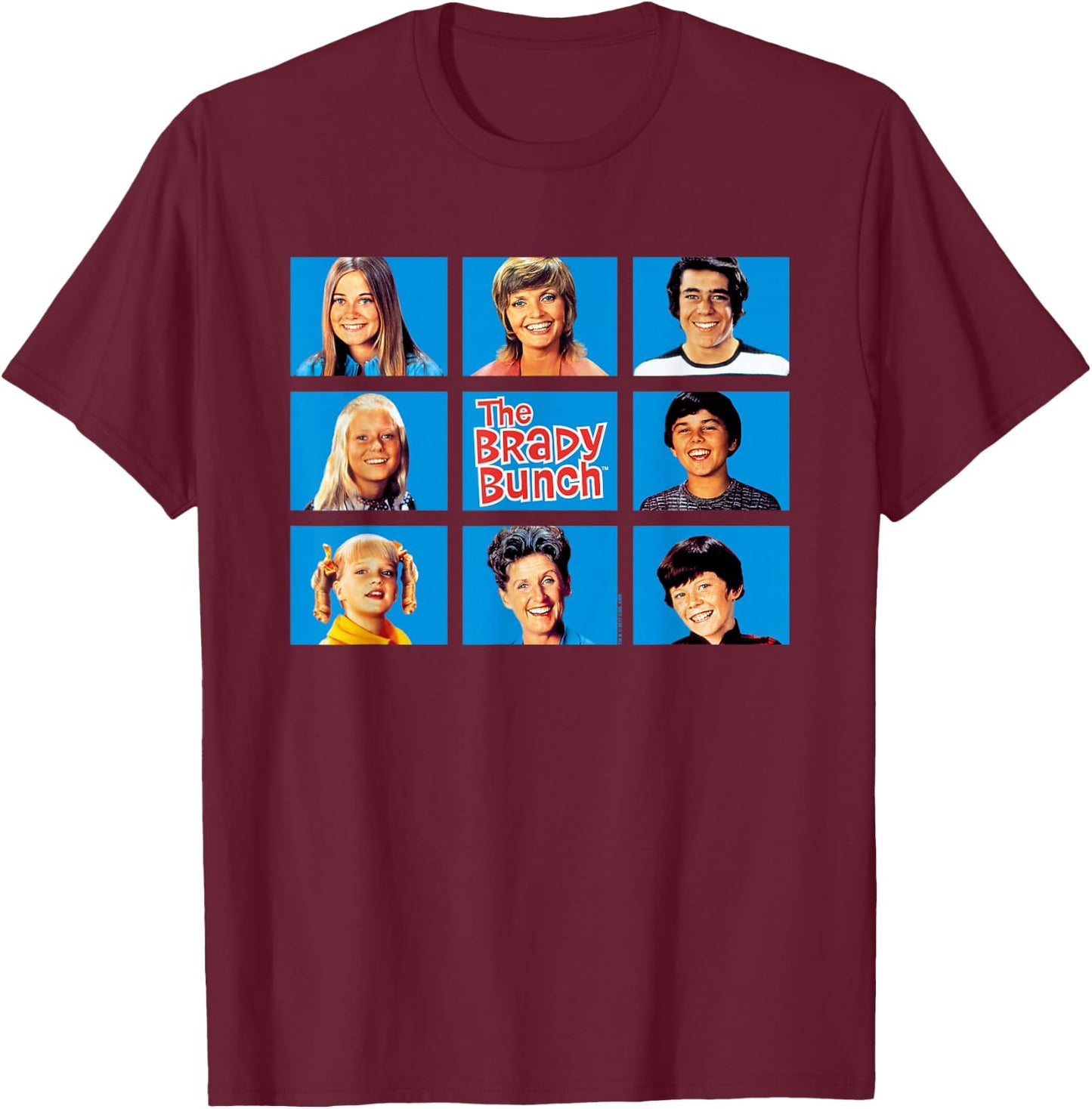 Brady Bunch Framed T-Shirt - T-Shirt | Maroon
