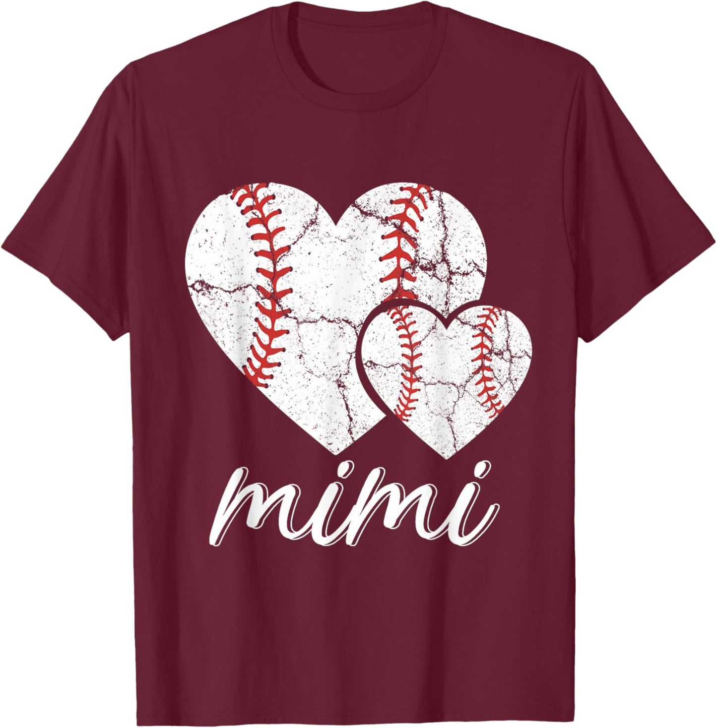 Baseball Mimi Mother's Day Baseball Gift T-Shirt - T-Shirt | Maroon