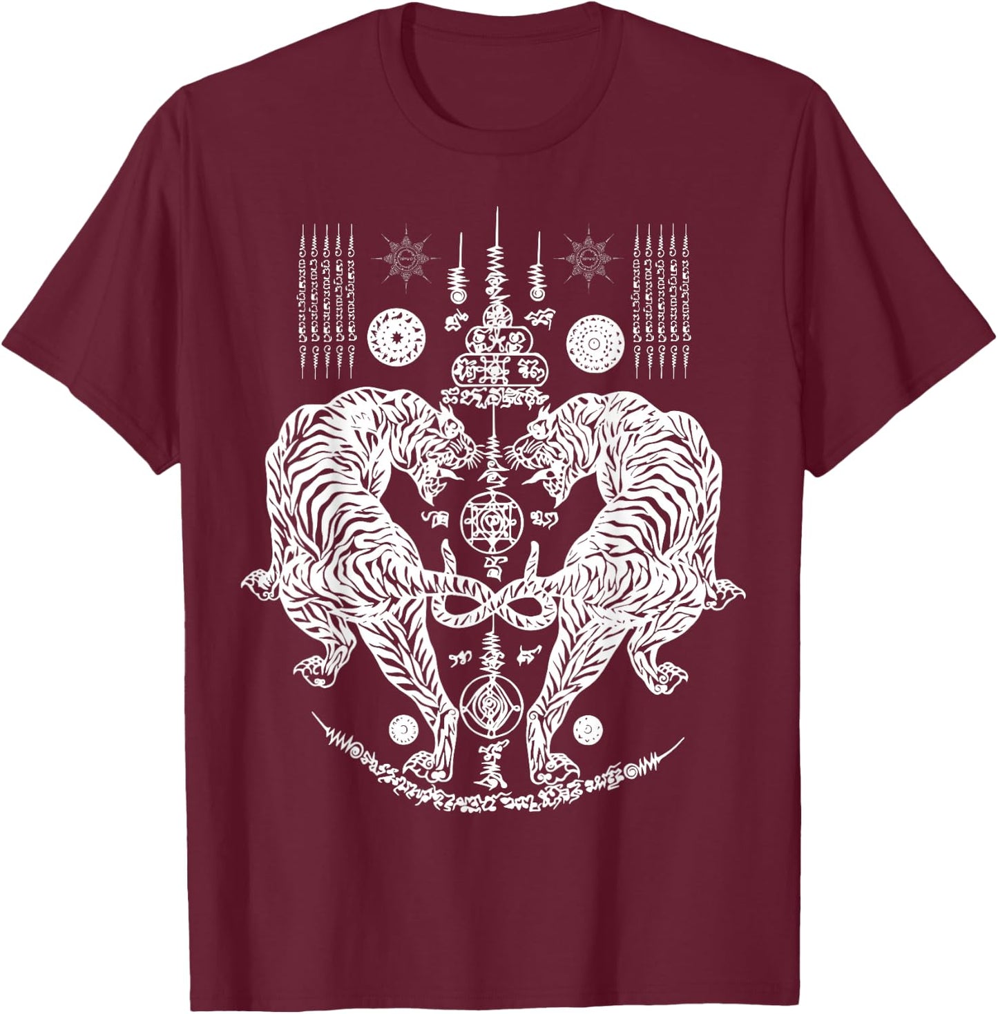 Thailand tattoo magical sak yant thai tattoos thailand gift T-Shirt - T-Shirt | Maroon