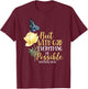 Christian Bible Verse Butterfly Rose Flower Matthew 19:26 T-Shirt - T-Shirt | Maroon