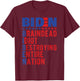 Anti Biden, Braindead Idiot Destroying Entire Nation T-Shirt - T-Shirt | Maroon