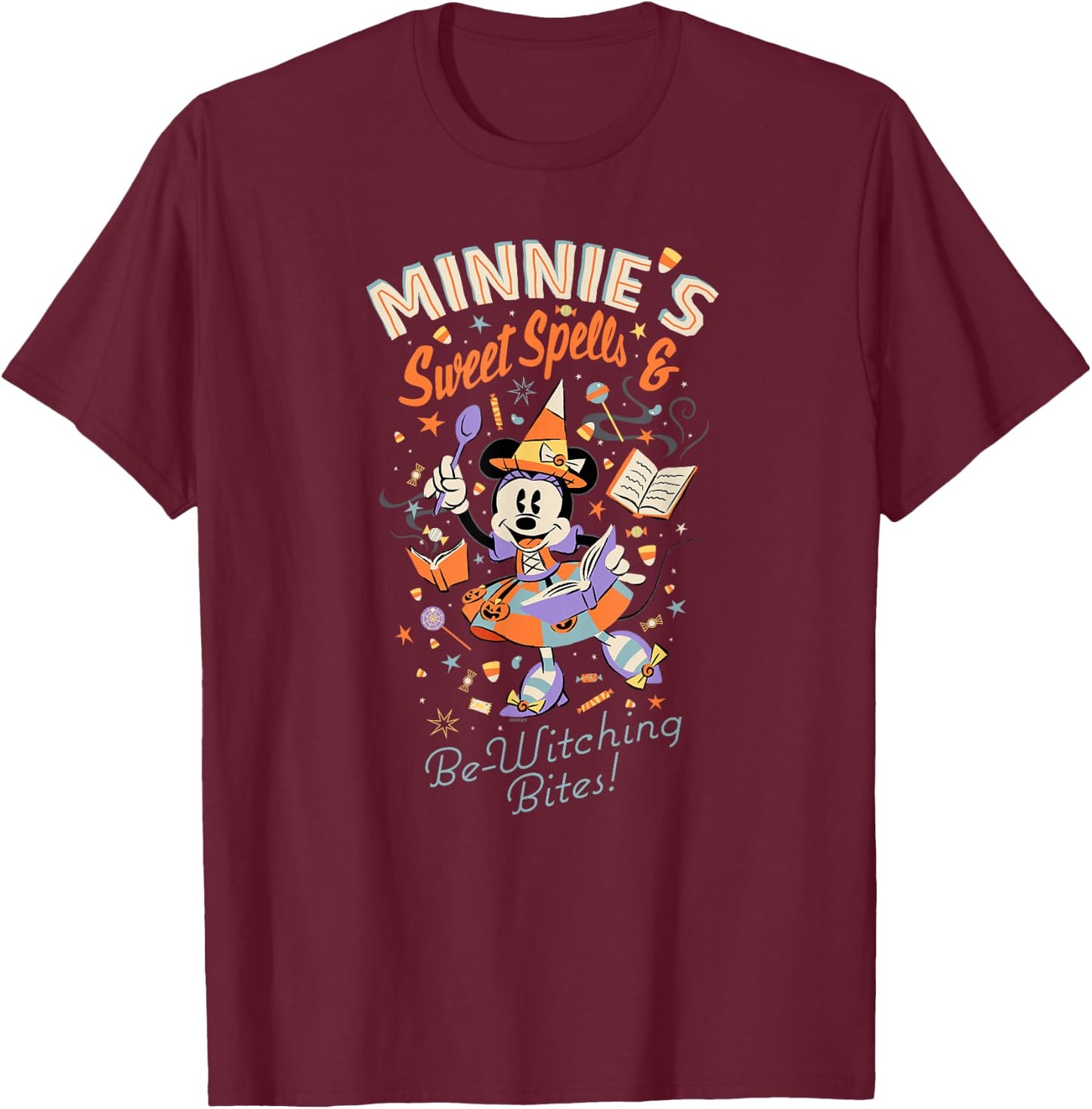 Disney Minnie’s Sweet Spells & Be-Witching Bites Halloween T-Shirt - T-Shirt | Maroon