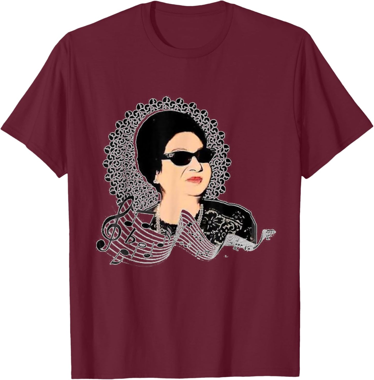 umm kulthum T-Shir Mama Letter Printed Mother Gifts 2021 T-Shirt - T-Shirt | Maroon