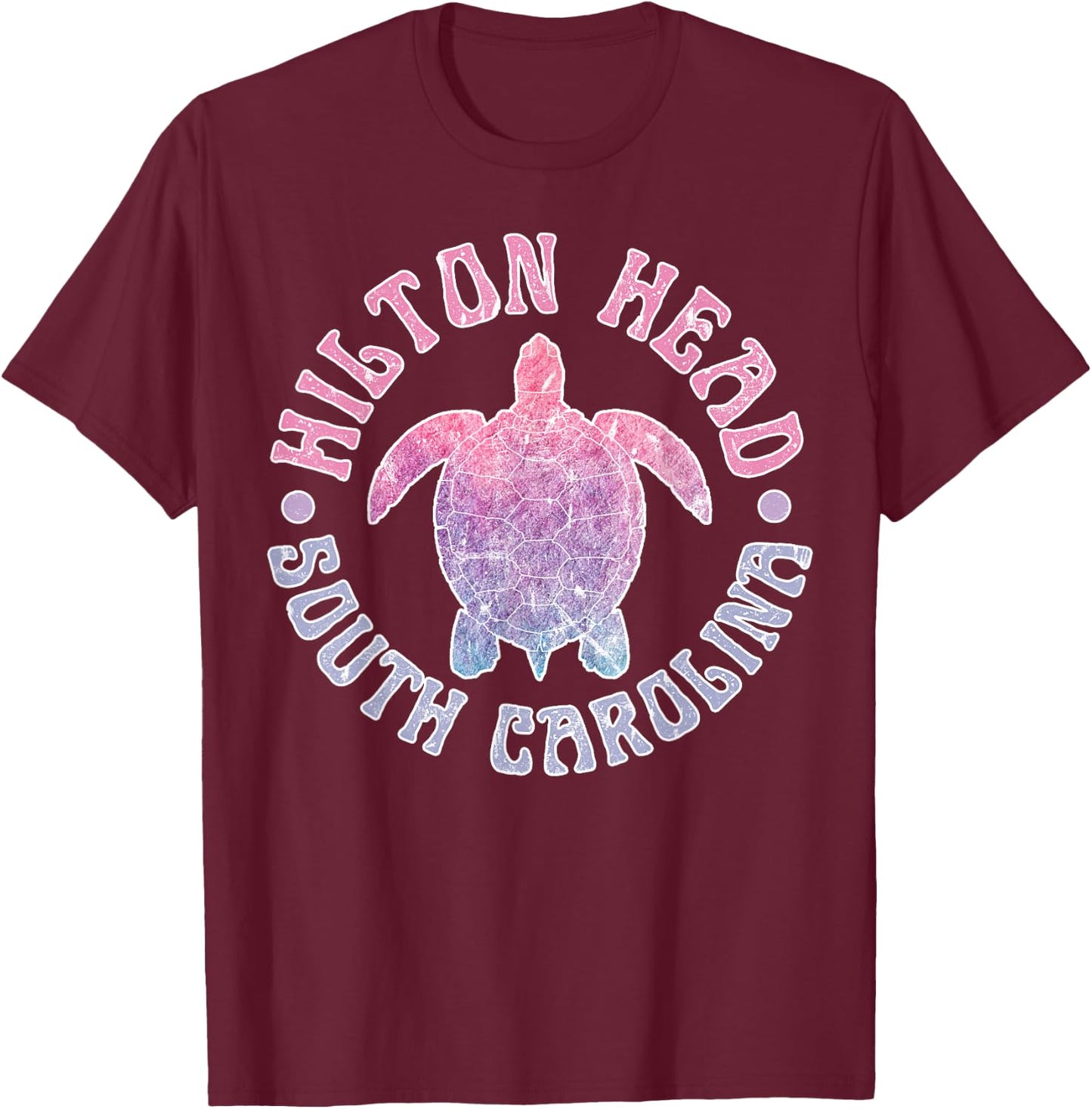 Hilton Head Island South Carolina Sea Turtle Beach Ocean T-Shirt - T-Shirt | Maroon