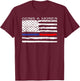 Guns & Hoses Thin Blue Red Line Police & Fire Appreciation T-Shirt - T-Shirt | Maroon