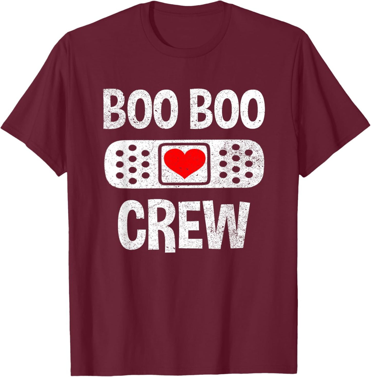 Funny Nurse Ghost Boo Crew Halloween Costume Girls T-Shirt - T-Shirt | Maroon