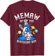Memaw Of The Birthday Astronaut Boy Space Theme T-Shirt - T-Shirt | Maroon