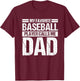 Favorite Baseball Player Calls Me Dad Shirt Fathers Day Gift T-Shirt - T-Shirt | Maroon