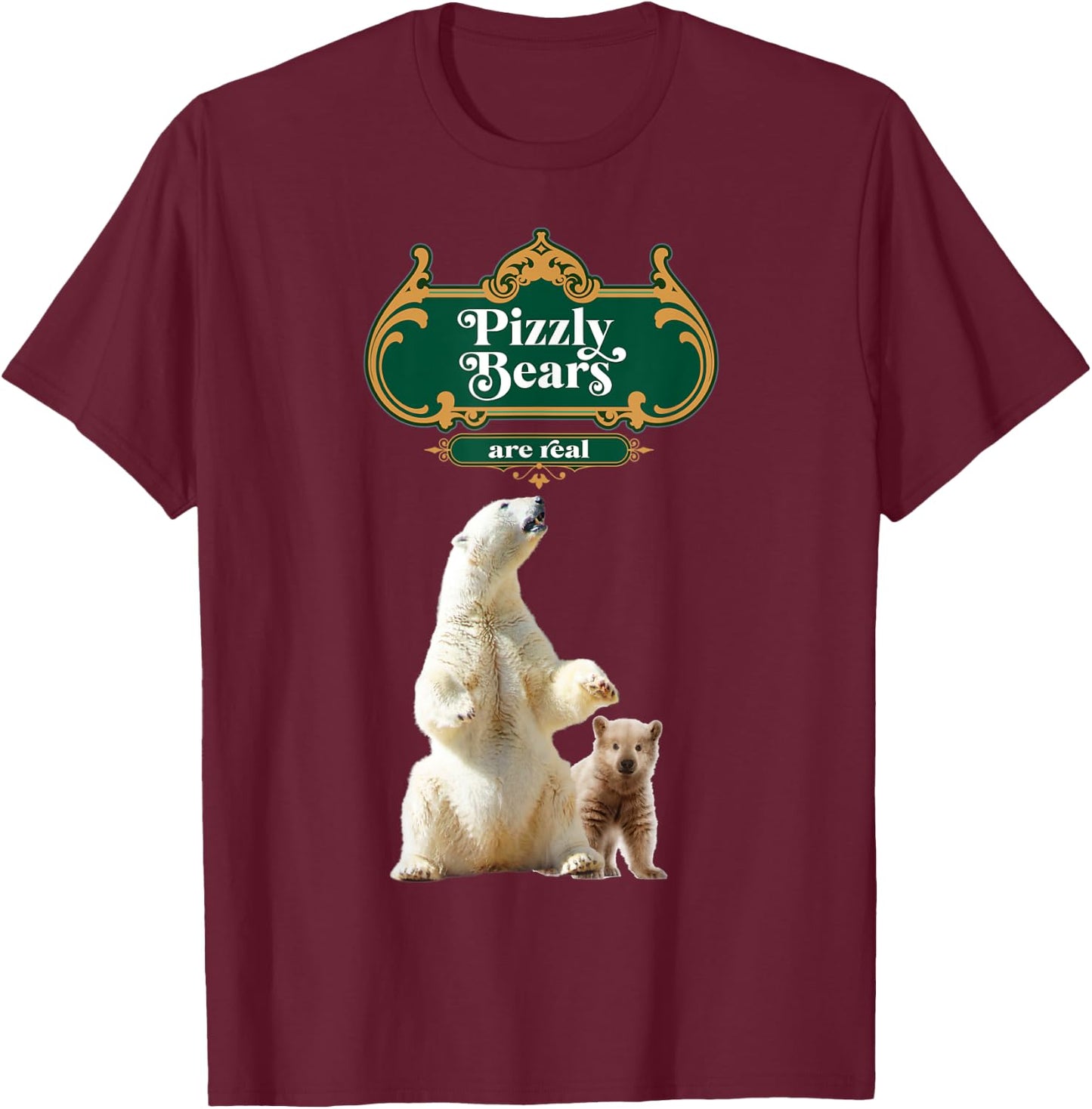 Pizzly Bears Are More Common Due To Global Warming T-Shirt - T-Shirt | Maroon