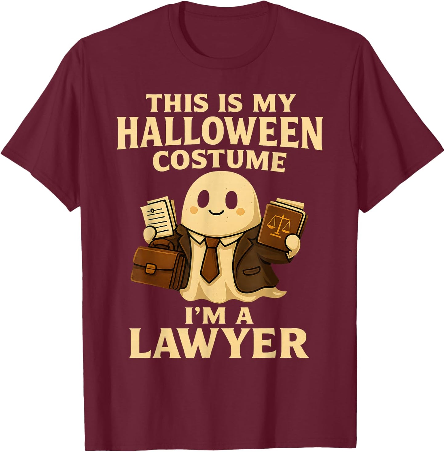 This is My Halloween Costume I’m a Lawyer Spooky Fall T-Shirt - T-Shirt | Maroon