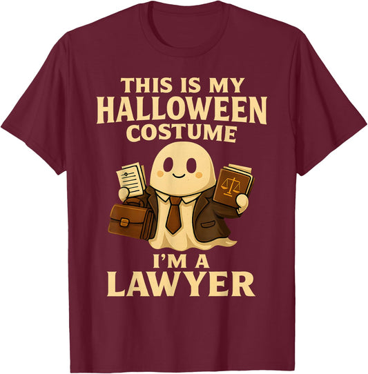 This is My Halloween Costume I’m a Lawyer Spooky Fall T-Shirt - T-Shirt | Maroon