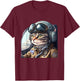 Cat Pilot T-Shirt - T-Shirt | Maroon