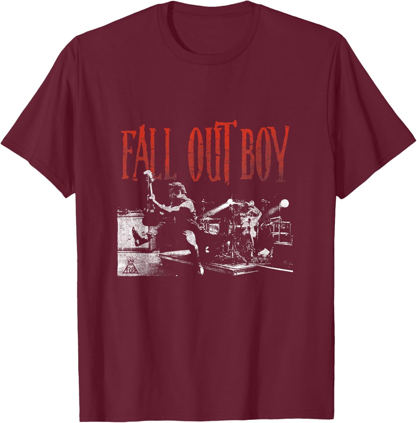 Fall Out Boy - Live Photo T-Shirt - T-Shirt | Maroon