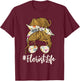 Florist Floral Designer Flower Messy Bun Floriculturist T-Shirt - T-Shirt | Maroon