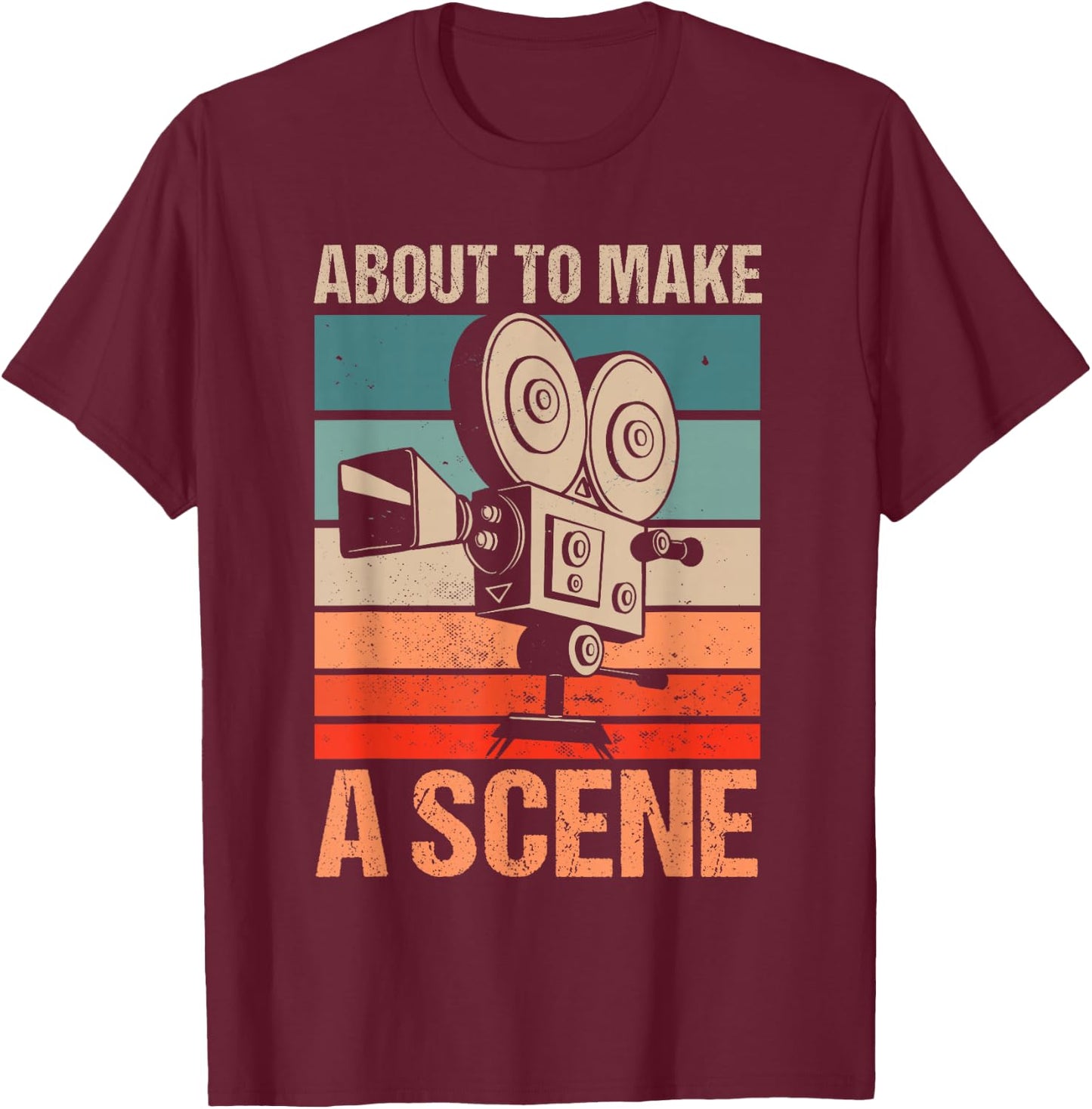 Short Film Writer Movie Maker Cinematographer Editor T-Shirt - T-Shirt | Maroon