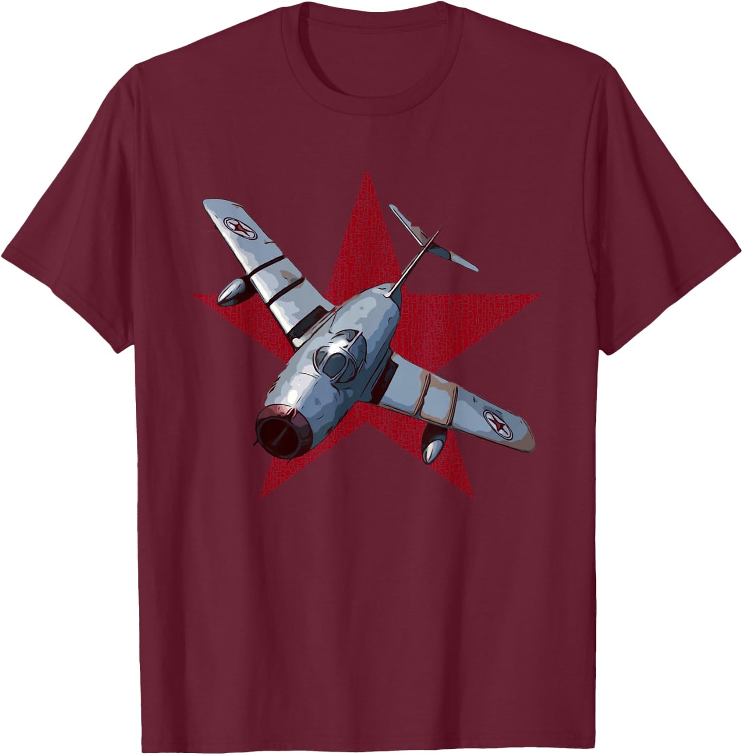 MIG 15 Jet Fighter Plane Spotting T-Shirt - T-Shirt | Maroon