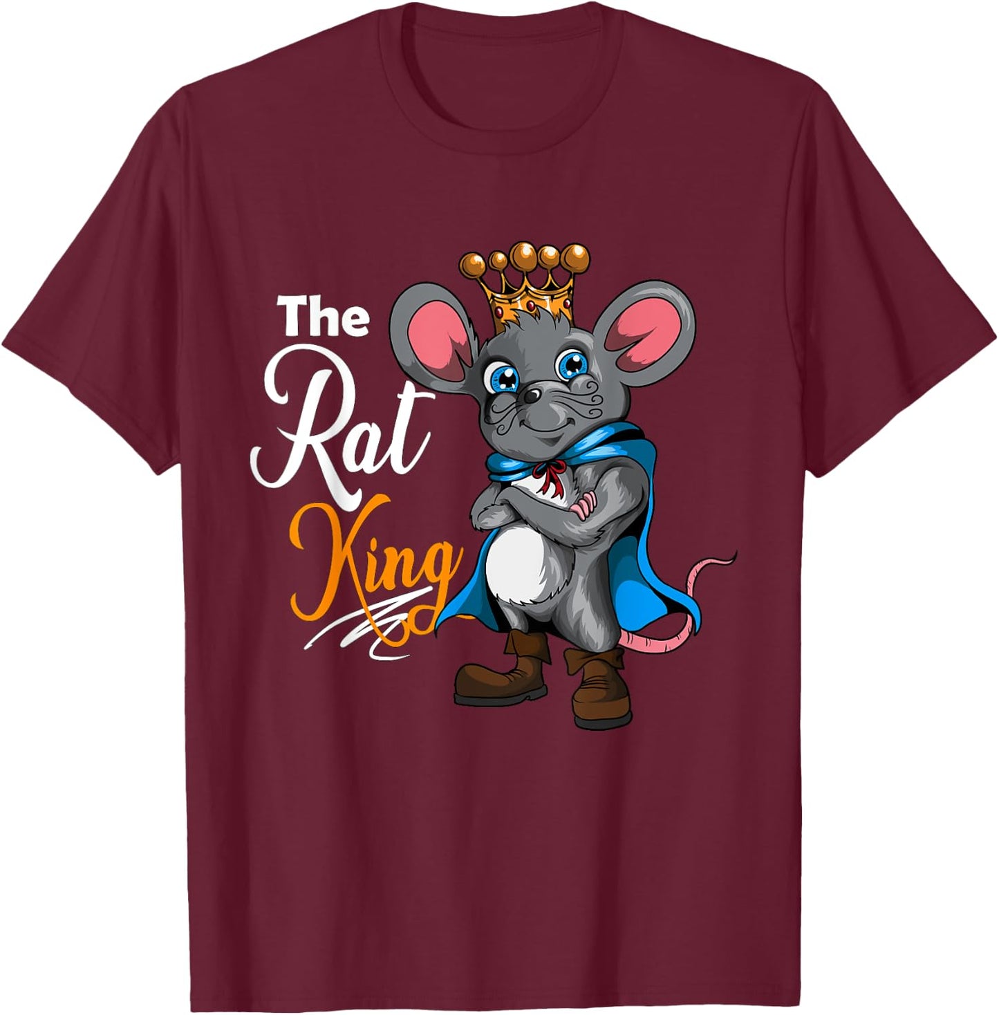 The Rat King Rodent Owner Mouse Rat Lover Crown T-Shirt - T-Shirt | Maroon