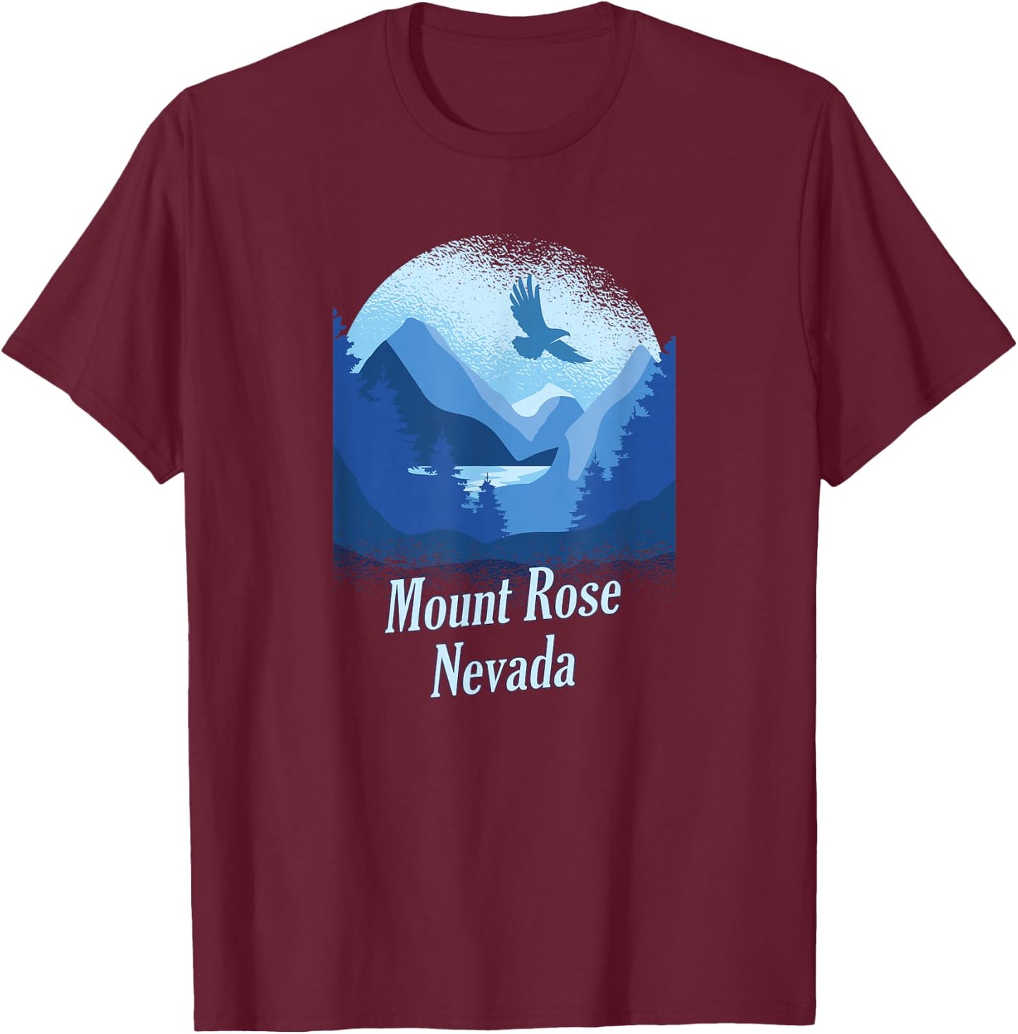 Mount Rose Nevada NV Souvenir T-Shirt - T-Shirt | Maroon